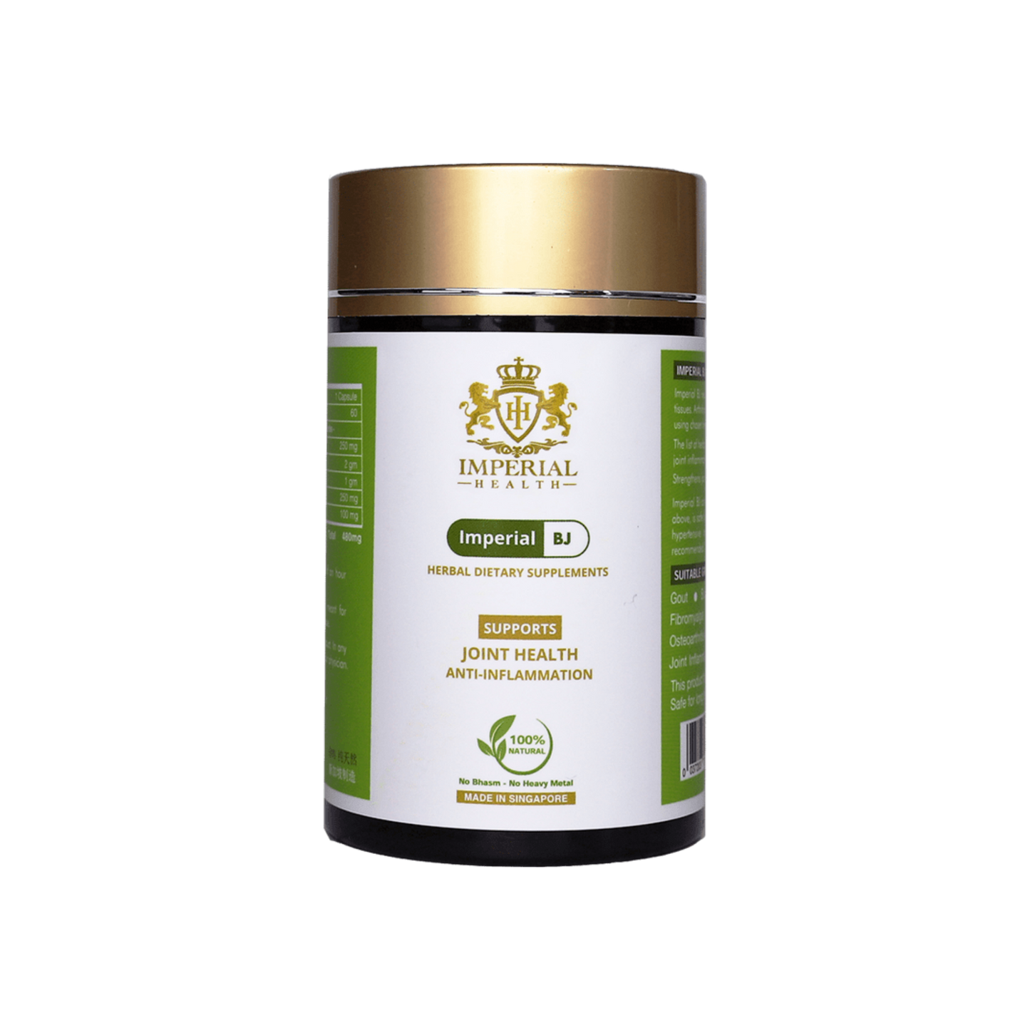 Imperial BJ supports joint health: arthritis, gout, rheumatism, back pain, inflammation, aches, water retention.