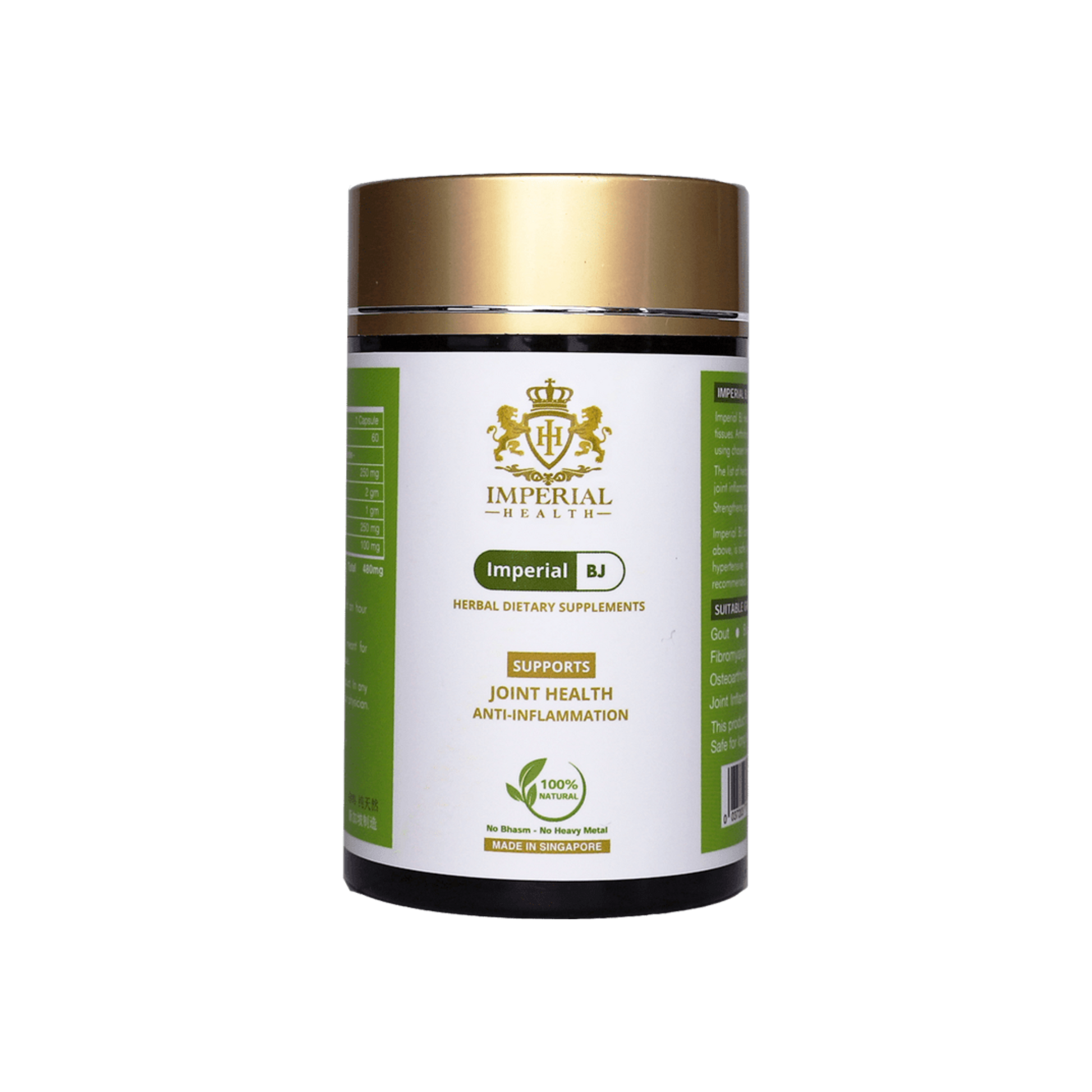 Imperial BJ supports joint health: arthritis, gout, rheumatism, back pain, inflammation, aches, water retention.