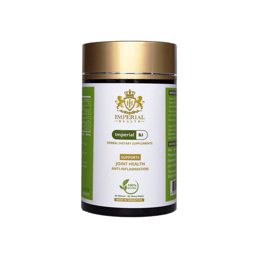 Imperial BJ supports joint health: arthritis, gout, rheumatism, back pain, inflammation, aches, water retention.